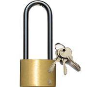 Heavy-Duty Padlock， U-Shaped Long Beam Key Padlock,Brass Lock,Storage Cabinets for Warehouse(35x81.5mm)