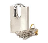Heavy Duty Padlock - Weather Proof Cut Resistant Lock | Outdoor School Gym Padlock | Hardened Steel Shackle Safety Lockout for Gate Fence Shed School Gym Construction Sites High Security Locking
