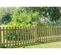 Heavy Duty Pale Fence Panel 6ft x 3ft (1.8m x 0.9m) - Pack of 4 - Treated Timber - Forest Garden