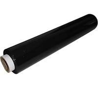 Heavy Duty Pallet Stretch Shrink Wrap Roll | 20Micron Thick, Extended Core, Industrial Grade | Perfect for Packing, Moving Heavy Objects, Warehouse and Shifting Fragile Items | 400mm x 250m - Black