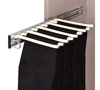 Heavy Duty Pants Rack - Adjustable Retractable 9 Rail Closetfor Laundry & Drying Space-Saving Solution for 47cm Depth WardrobeGarment Storage