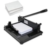 Heavy Duty Paper Cutter, 12" Industrial Guillotine Trimmer with Automatic Clamp & Blade Lock, A4 Manual Paper Trimmer for Cutting Leather PVC Non-Woven Fabrics, Home Office School Use