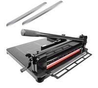 Heavy-Duty Paper Cutter, A3 Guillotine Trimmer with 2 Blades, Cuts Up to 400 Sheets, Industrial Cutter with Safety Guard & Blade Lock for Cardstock & Laminating