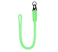 Heavy Duty Paracords Lanyard with Buckle Glow in The Dark Strong Hanging Rope for Keychain Necklace Whistles Strap Portable Green