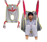Heavy Duty Patient Lift Sling - Full Body Mesh Transfer Sling for Hoyer Lifts with Commode Opening, Adjustable Straps - Shower Safe Toilet Sling Supports 507 Lbs
