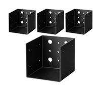 Heavy Duty Pergola Brackets Pack of 4 Rustproof Metal Connector | Gazebo post brackets angle connector for 10.16 x 10.16 cm wooden posts outdoors as a garden support and