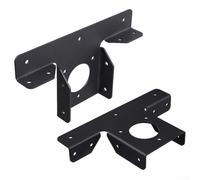 Heavy Duty Pergola Corner Brackets Extension T Brackets for Pergola Gazebo Kit, 3-Way Adjustable Metal Support with Pre-Drilled Holes, Black Coated Finish for 4x4 Wooden Posts