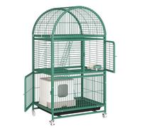 Heavy Duty Pet Cage for Dogs and Cats, Double Door Design with Secure Locks and Wheels for Indoor and Outdoor Use