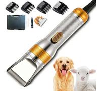 Heavy Duty Pet Grooming Clippers，Dog Grooming Clippers with 6-Position Adjustable Blade Spacing, Animal Grooming Shearing Machine for Dog, Cat, Sheep, Goat, Horse Silver