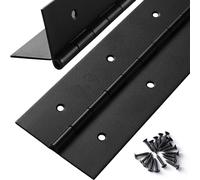 Heavy Duty Piano Hinge 11 Inch x 3 Inch Width, True 0.060'' Thick Stainless Steel Black Piano Hinge for Heavy Duty Cabinet, Door, Toolbox, Wooden Box, Metal Plate, Furniture, Industrial Project