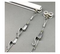 Heavy Duty Picture Hanger Track Kit Adjustable Cable & Hook Aluminum Alloy Frame Display for Art and Photos 1.5m/4.9ft Track + 3m/9.8ft Rope White