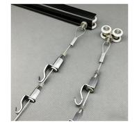 Heavy Duty Picture Hanger Track Kit Adjustable Hook & Cable Aluminum Alloy Art Display System for Exhibitions Black 1m/3.3ft Track + 3m/9.8ft Rope