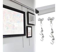 Heavy Duty Picture Hanging Kit 40 50 60 100 120 160 200 Cm, Picture Molding Hook Set with 4 Adjustable Pictures Hooks, Photo Hange