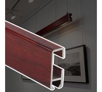 Heavy Duty Picture Hanging Track System Kit for Wall Mounting, Ideal for Gallery Art Displays in Offices and Exhibition Areas, Length 2.2m