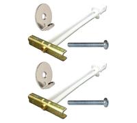Heavy Duty Picture & Mirror Hanging Kit - 2 Nickel Hooks + 2 M5 Snap Toggle Plasterboard Fixings & Bolts - Secure Cavity Wall Anchor Set (40kg Safe Load)