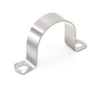 Heavy Duty Pipe Clamps 2" FamlTol U Shape Brackets 304 Stainless Steel Tube Clamp Rigid Pipe Strap for Pipes and Cables | Ø 50 mm | 6 pcs