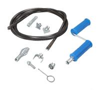 Heavy Duty Pipe Cleaning Tool, Spiral Design for Electric Drain Cleaning, Features Steel and Various Cutting Heads (B)