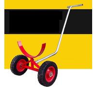 Heavy-Duty Pipe Moving Dolly, 1000kg Capacity Portable Transport Trolley, Multi-Purpose Round Trailer for DN300 Pipes (2pcs) - Ideal for Industrial Use