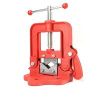 Heavy Duty Pipe Vise for Fixing Pipes, Cast Iron Yoke Forged Bench, Threader Plumbing Tools(Opening Range 15~100mm)