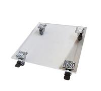 Heavy Duty Plant Bracket with Stand Wheel Square Stand Metal Bracket Suitable for Indoor Outdoor Wheeled Saucer
