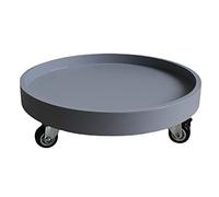 Heavy Duty Plant Caddy on Wheels, Round Potted Plant Stand with Universal Rollers, Durable Outdoor Flower Pot Dolly, 46cm Saucer Tray Trolley for Easy Mobility