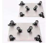 Heavy Duty Plant Caddy Stand with Wheels, Stainless Steel Plant Rollers for Flower Pots, Planter Dolly Cart with Up to 250kg Load, 3-Pack, Ideal for Garden and Home