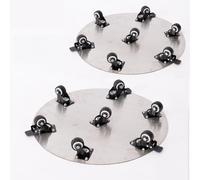 Heavy Duty Plant Caddy Stand with Wheels, Stainless Steel Plant Rollers for Flower Pots, Planter Dolly Cart with Up to 250kg Load, 3-Pack, Ideal for Garden and Home