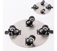 Heavy Duty Plant Caddy Stand with Wheels, Stainless Steel Plant Rollers for Flower Pots, Planter Dolly Cart with Up to 250kg Load, 3-Pack, Ideal for Garden and Home