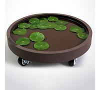 Heavy Duty Plant Caddy with Wheels, Plastic Plant Stand Trolley for Easy Mobility, Round Flower Pot Rack on Rollers, Ideal for Home Gardening and Indoor/Outdoor Use