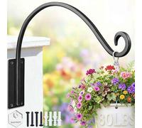 Heavy Duty Plant Hanger Bracket - 16 Inch 80Lbs Outdoor Wall Mount Hook