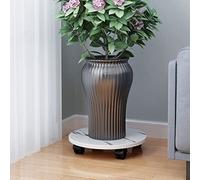 Heavy Duty Plant Pallet with Castor Wheels, Round Plant Trolley for Indoor/Outdoor Use - Movable Flower Pot Saucer, 30cm Planter Roller