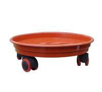 Heavy-Duty Plant Pot Caddy with Wheels: 28cm Round Plastic Flower Pot Stand with Water Tray Perfect for Indoor/Outdoor Use Planter Support for Easy Mobility.