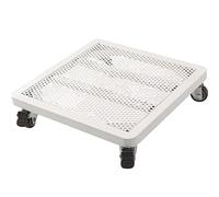 Heavy Duty Plant Stand with Lockable Wheels, Metal Planter Caddy on TPR Rubber Casters for Easy Indoor/Outdoor Flower Pot Moving