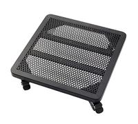Heavy Duty Plant Stand with Lockable Wheels, Metal Planter Caddy on TPR Rubber Casters for Easy Indoor/Outdoor Flower Pot Moving