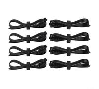 Heavy Duty Plant Ties 8 Pack Adjustable Tree Shrub Support Straps Flexible PVC Garden Binders for Fruit Trees Bushes and Potted Plants Black(30 * 1.3cm)