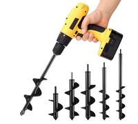 Heavy Duty Planting Auger Drill Bit, Hex Shank Metal Garden Hole Digger, Single Unit Gardening Tool