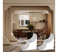 Heavy Duty Plaster Premade Arch Doorway Kit, Universal Arch Doorway Molding Kit, Inside Decoration Curved Round Corners For Living Room Hallway(25X25x24cm/9.8x9.8x9.4in)