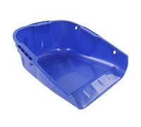 Heavy Duty Plastic Dustpan Extra Large Capacity Double Handle Industrial Strength Dust Pan for Drying Farm Use Construction Debris Removal Sturdy PP Material 44cm x 38cm x 18cm (Blue)