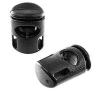 Heavy Duty Plastic Ellipse Cord Locks - Clamp Toggle Stop Slider for Paracord, Bungee Cord, Drawstrings, Accessory Cordage, and More