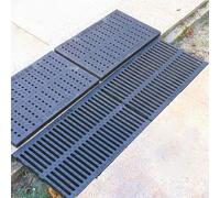 Heavy Duty Plastic Garden Drainage Grates 5500 Lbs Load Capacity Customizable Cut-to-Size Drain Covers Leaf Stopper Grate for Outdoor Use Durable Drain Covers