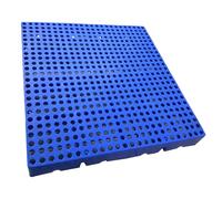 Heavy-Duty Plastic Grid, Blue Plastic Pallet 4 Pcs Ventilated Interlocking Cold Storage Warehouse Multiple Sizes(40x40x5cm)