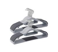 Heavy Duty Plastic Hangers, Light Grey + Grey