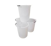 Heavy-Duty Plastic Mixing Bucket, 30 Litre Capacity, White