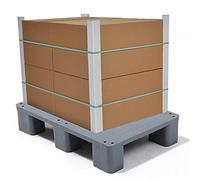 Heavy Duty Plastic Pallet C Storage Rack 1100lb Capacity for Restaurants & Kitchens 1 Pack (Gray 80x60x12cm)