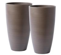 Heavy-Duty Plastic Plant Pots For Outdoor, Wooden Grain Finish Large Indoor Planter For Succulent,Roses,African,Violets,Pothos,Snake Plants,Flowers and Cactus Garden Decorations Planters Gift Choose