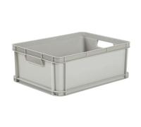 Heavy Duty Plastic Stacking Industrial Euro Storage Containers Boxes Crates! 5 Sizes -Big Load Capacity Food Grade 10 Year Guarantee! (15, 45 Litre - L600 x W400 x H220mm)