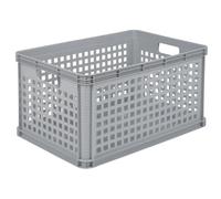 Heavy Duty Plastic Stacking Industrial Euro Storage Containers Boxes Crates! 5 Sizes -Big Load Capacity Food Grade 10 Year Guarantee! (20, 60 Litre Ventilated - L600 x W400 x H320mm)