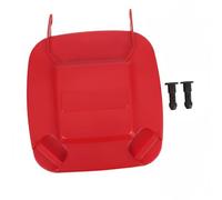 Heavy-duty Plastic Trash Can Lid Replacement Waste Bin Cover for Outdoor Use Dustbin Cover Wheelie Bin (Red)