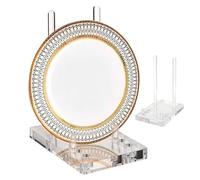 Heavy-Duty Plate Display Stand - Adjustable Acrylic Easel Holder For 6 To 14 Inch Items | Versatile Display For Vinyl Records, Books, Art, & Cutting Boards | Clear Desktop