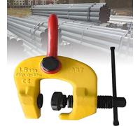 Heavy Duty Plate Hoist Clamp, Vertical Lifting Clamp with Ring, T Handle Trapezoidal Thread, Steel Sheet Lift, No Denting Under Full Load